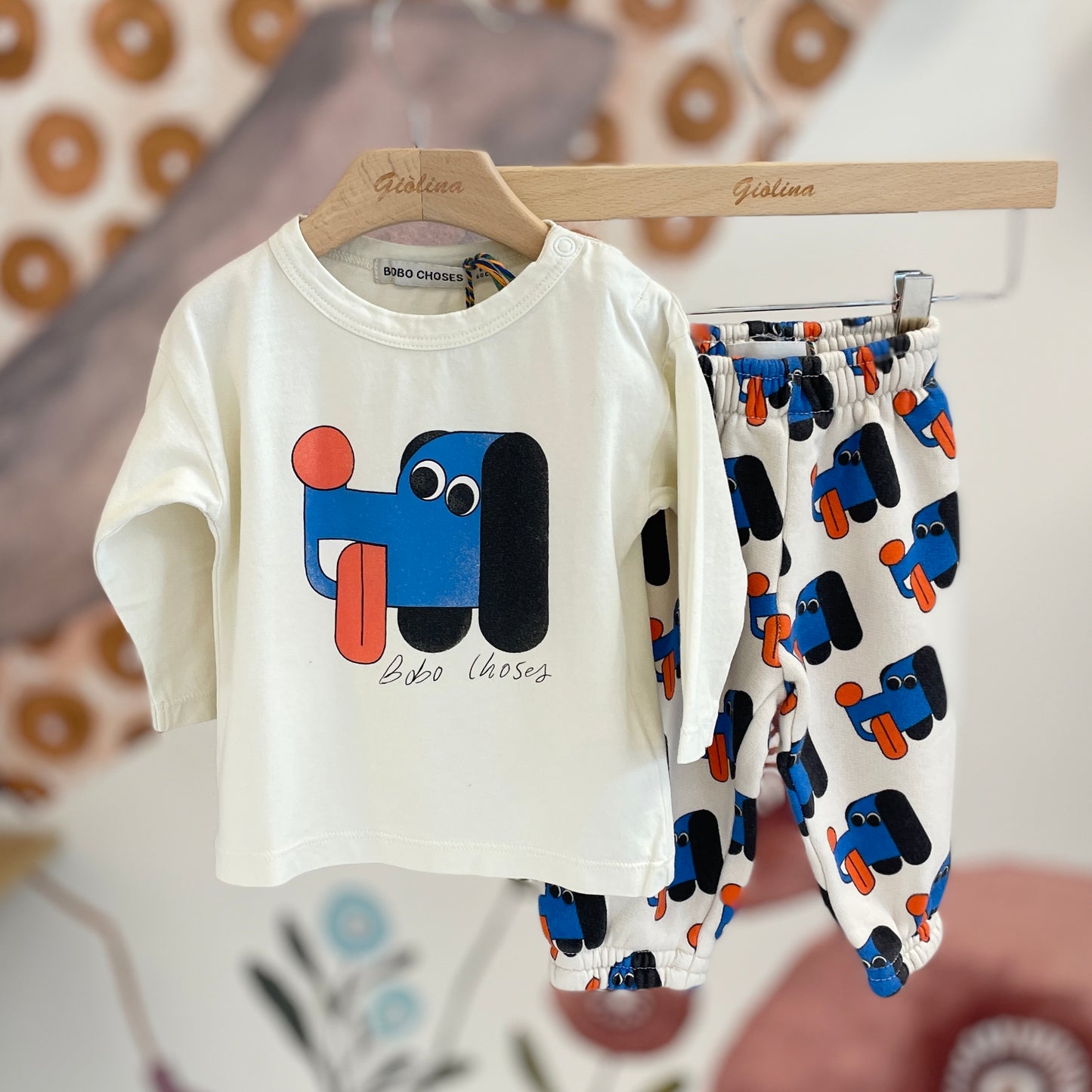 Completo cagnolini baby con giubbino reversibile