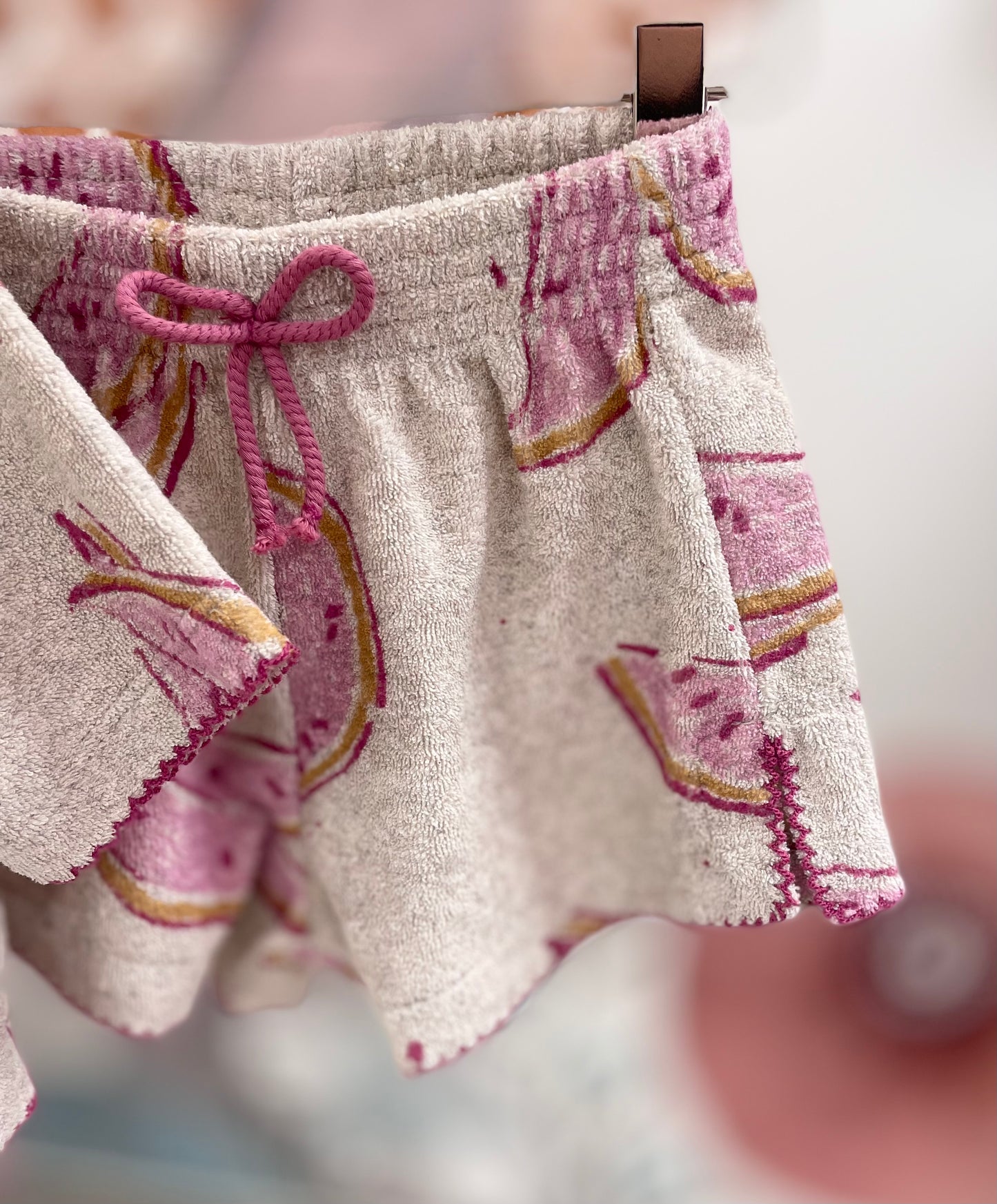 Completo in spugna t-shirt anguria con shorts