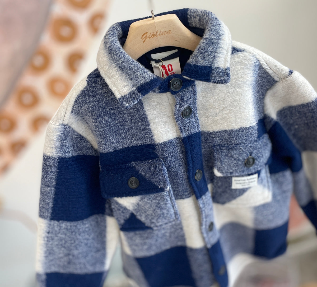 Giacca a camicia over con t-shirt navy