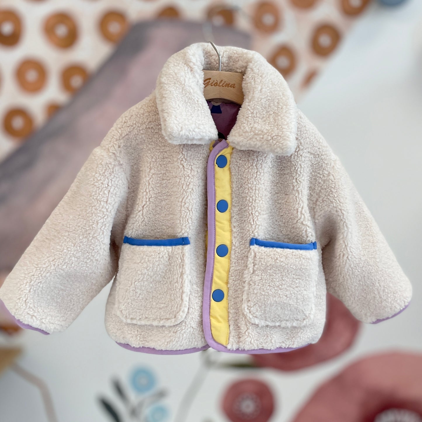 Tuta lilla con giubbino reversibile baby