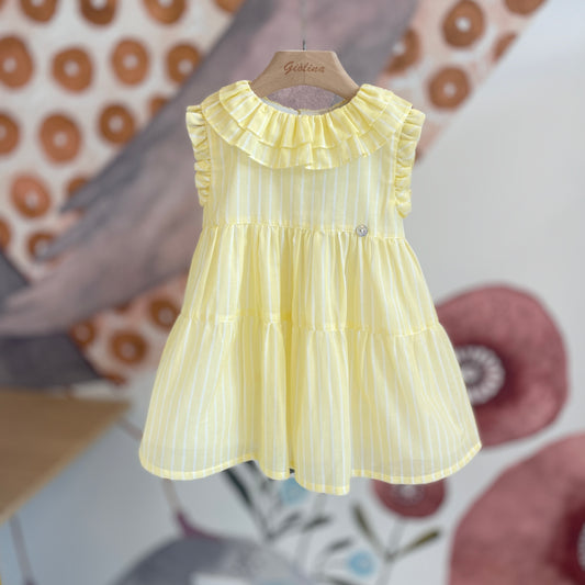 Abitino giallo sole con colletto a ventaglio