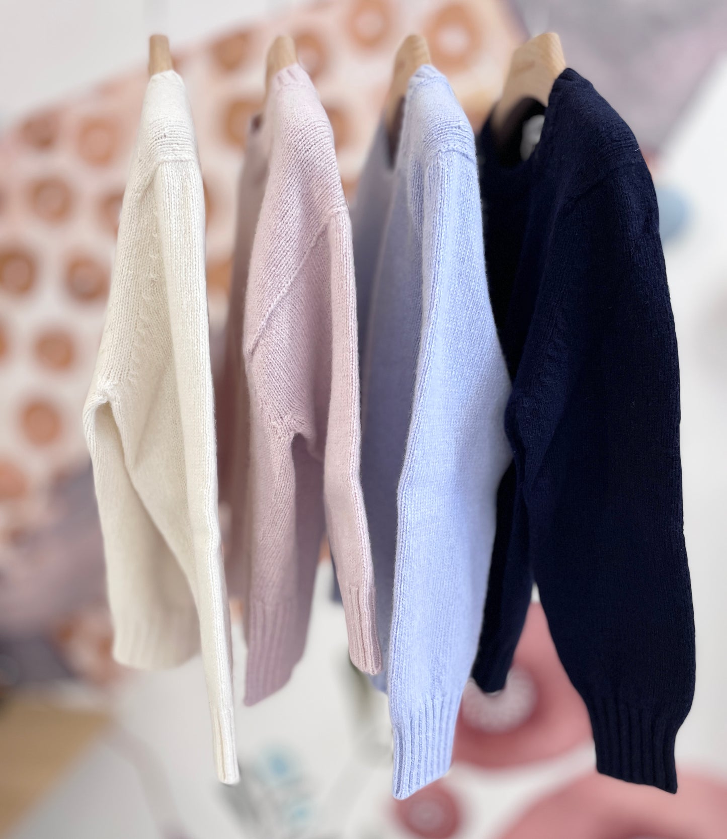 Pullover girocollo 90% lana merino e 10% cashmere
