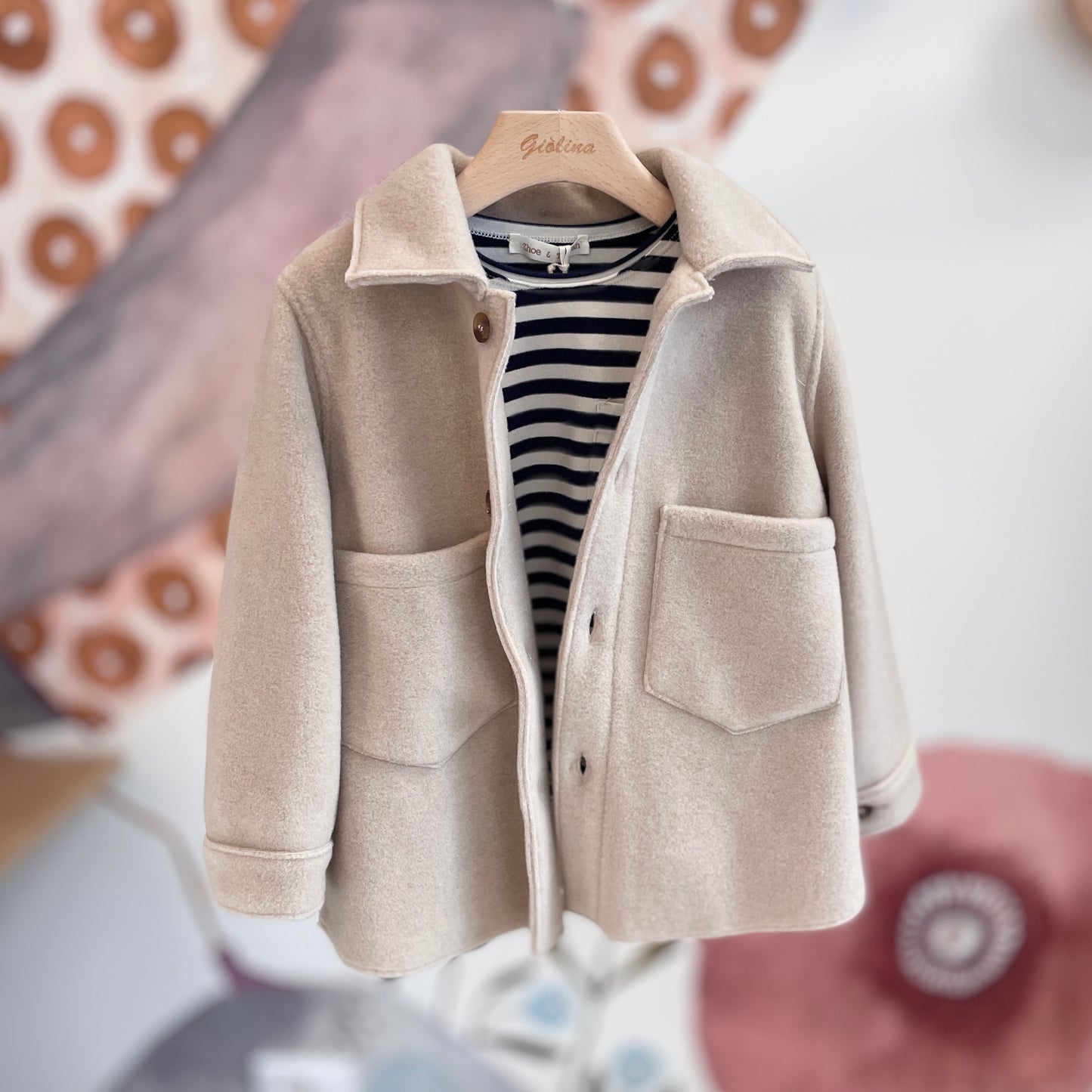 Giacca/camicia naturale in micro pile