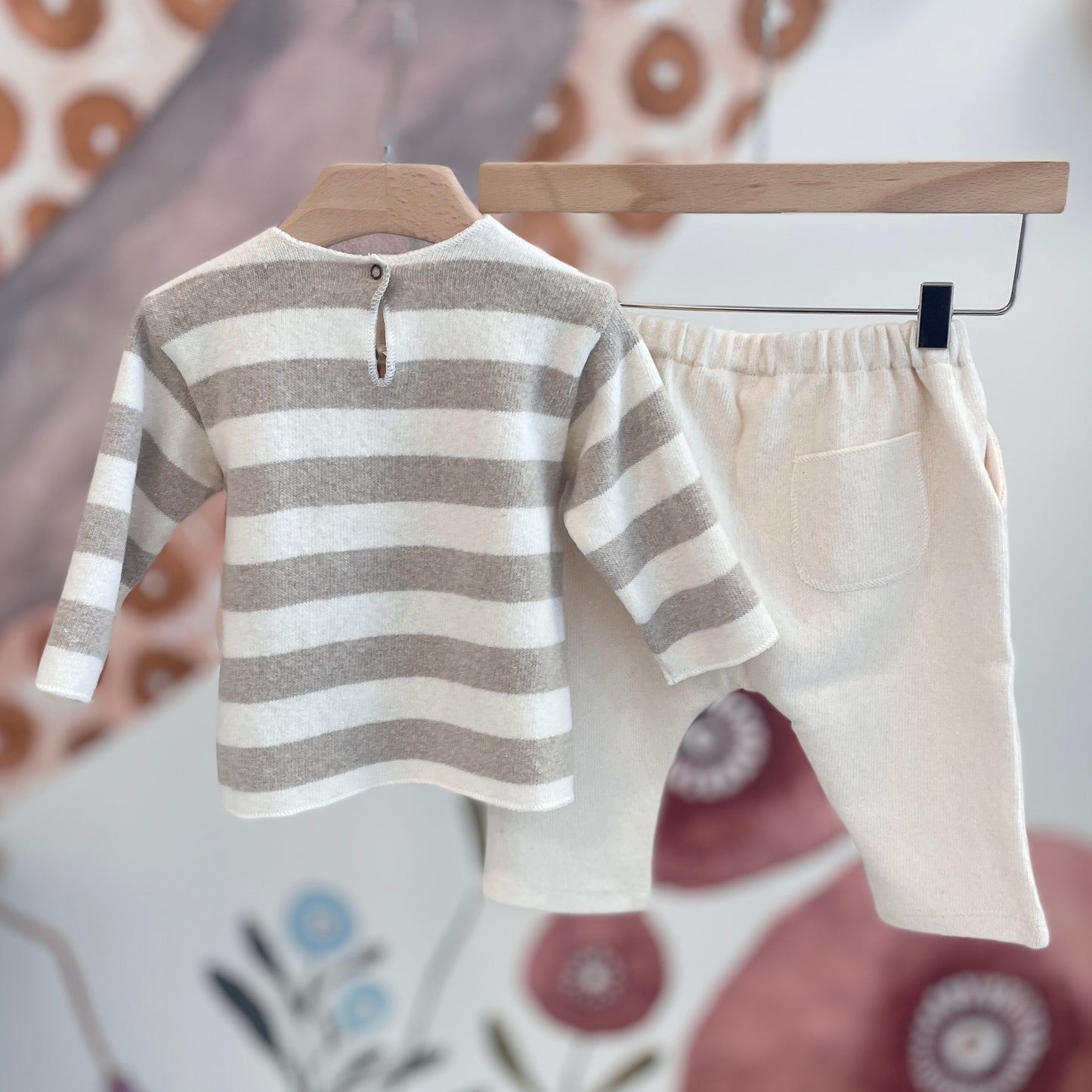 Completo maglia rigata e pantalone baggy