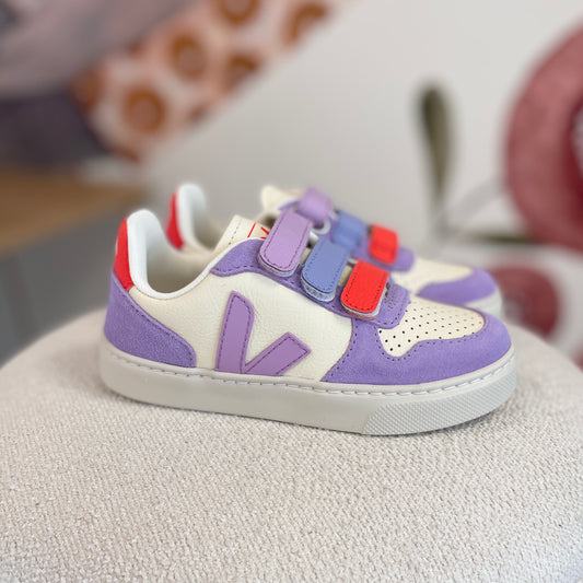 Sneakers veja lilla com chiusa a strappo
