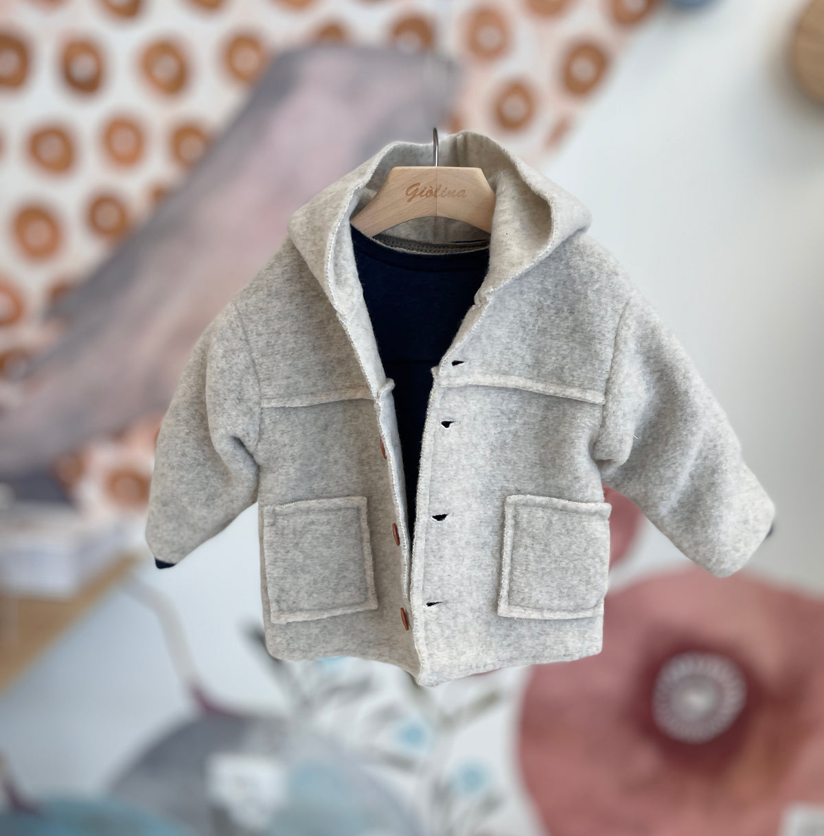 Cappottino in lana cotta beige