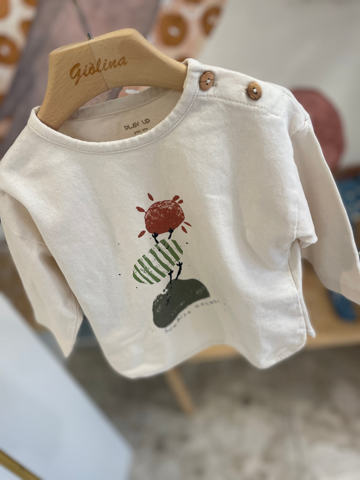 Tuta baby  verde petrolio stampa “ you rock “