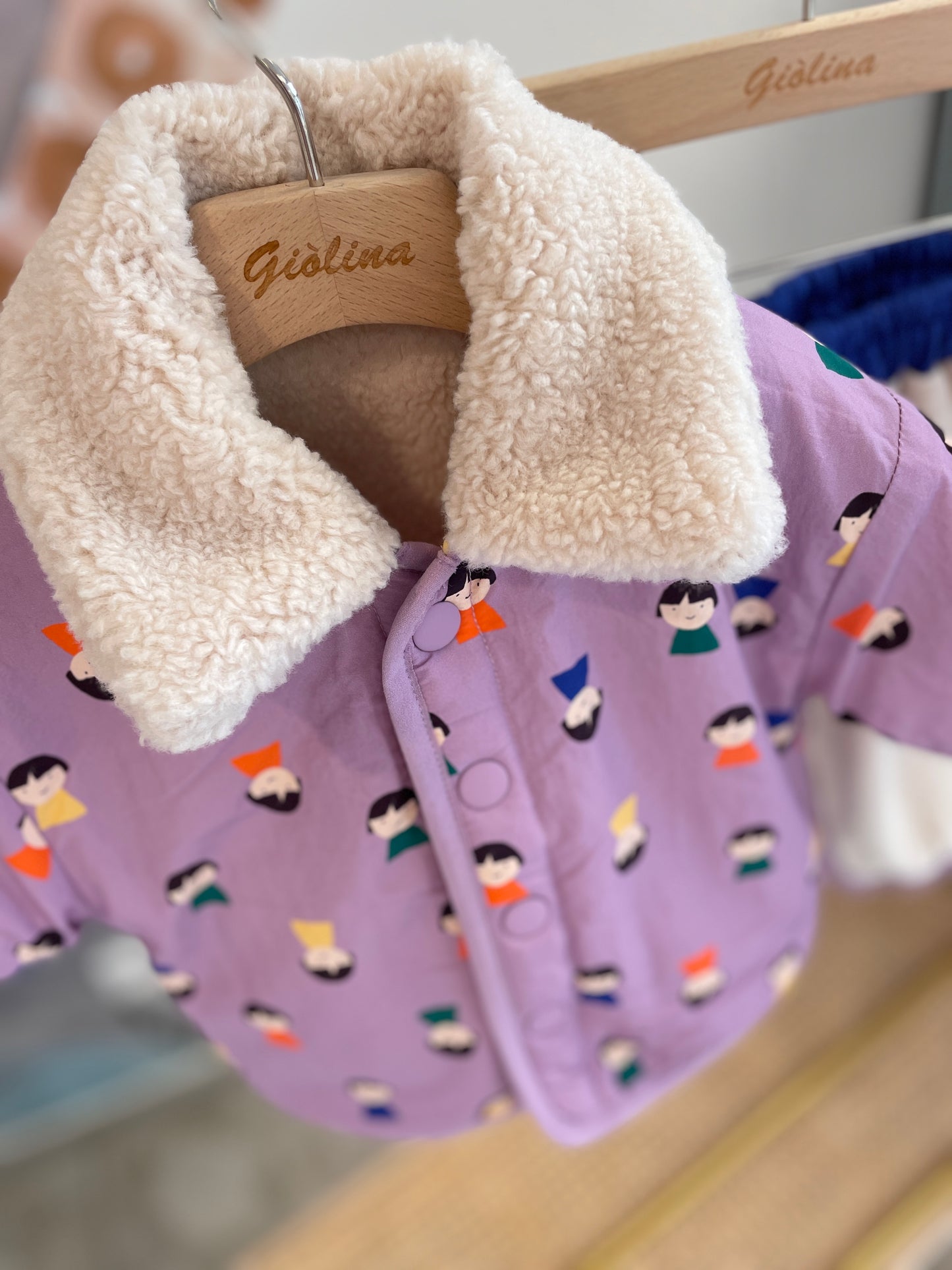 Tuta lilla con giubbino reversibile baby