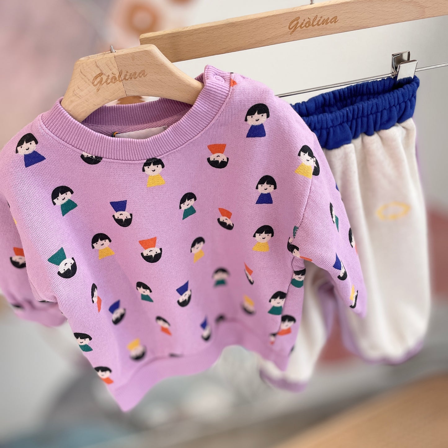 Tuta lilla con giubbino reversibile baby