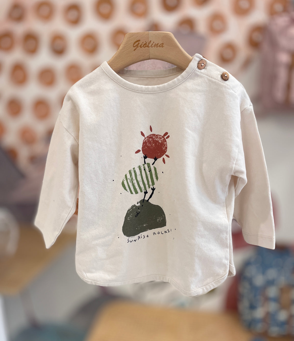 Tuta baby  verde petrolio stampa “ you rock “