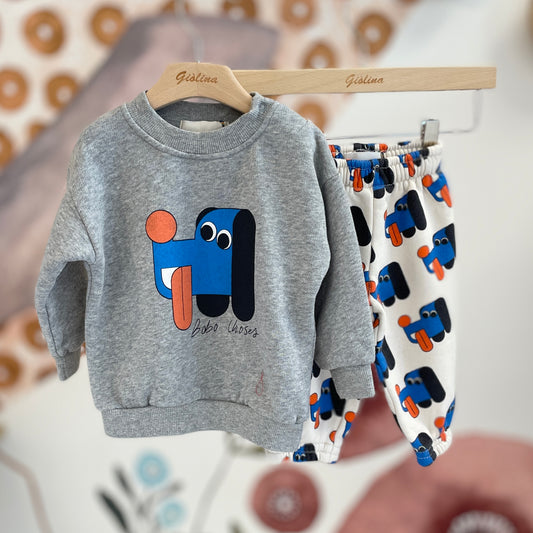Completo cagnolini baby con giubbino reversibile