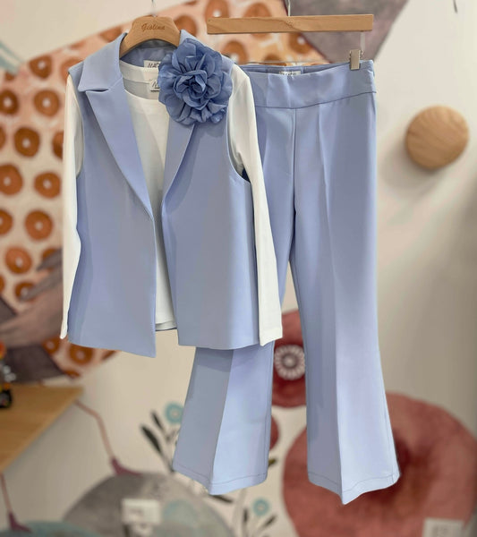 Completo Gilet con pantalone tessuto b-stretch