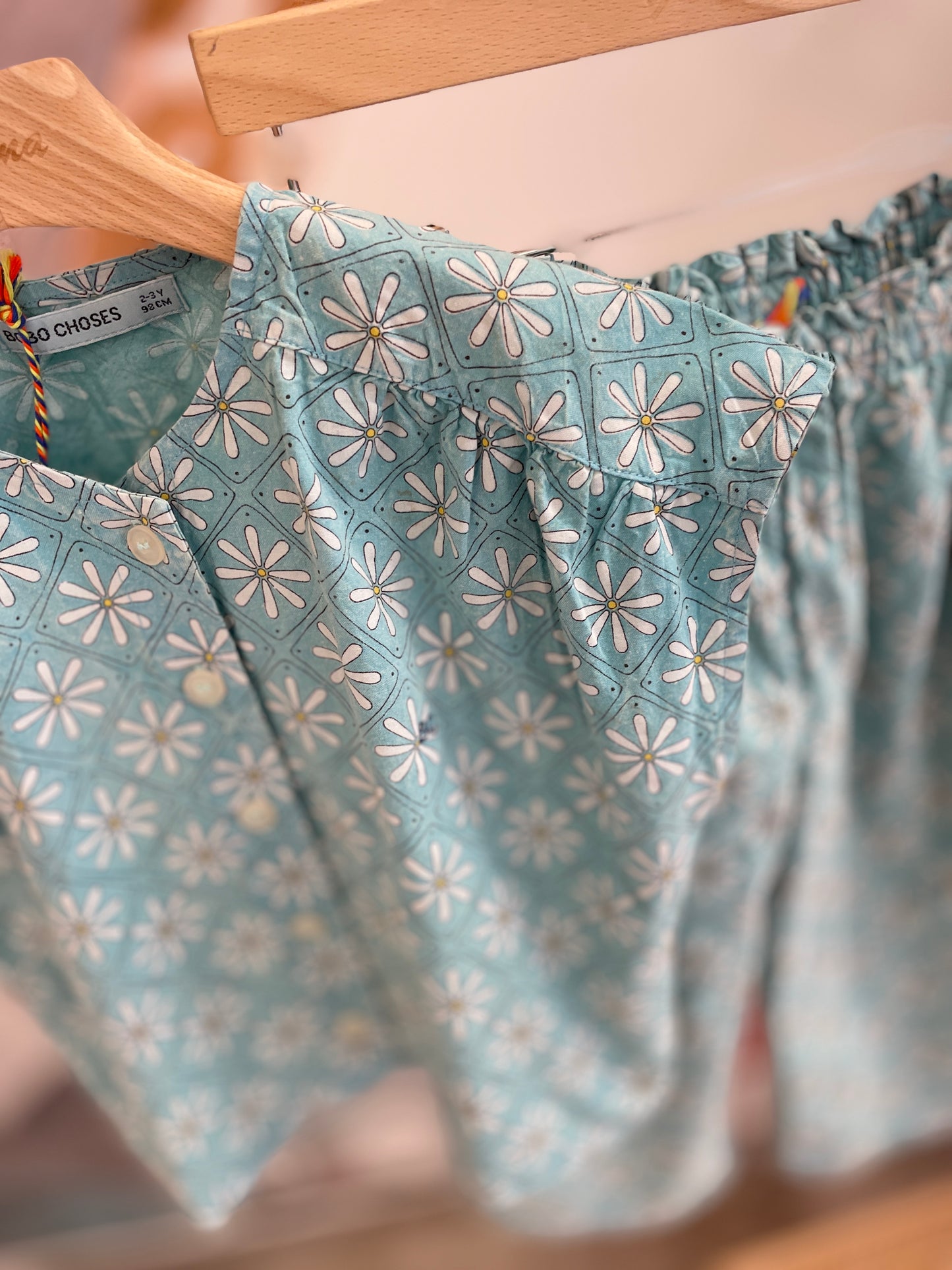 Completo stampa mosaico casacca e pantalone largo