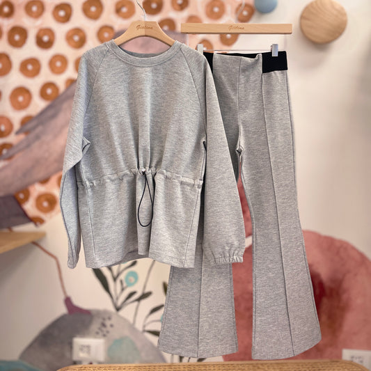 Completo sportivo grigio mélange con pantajazz