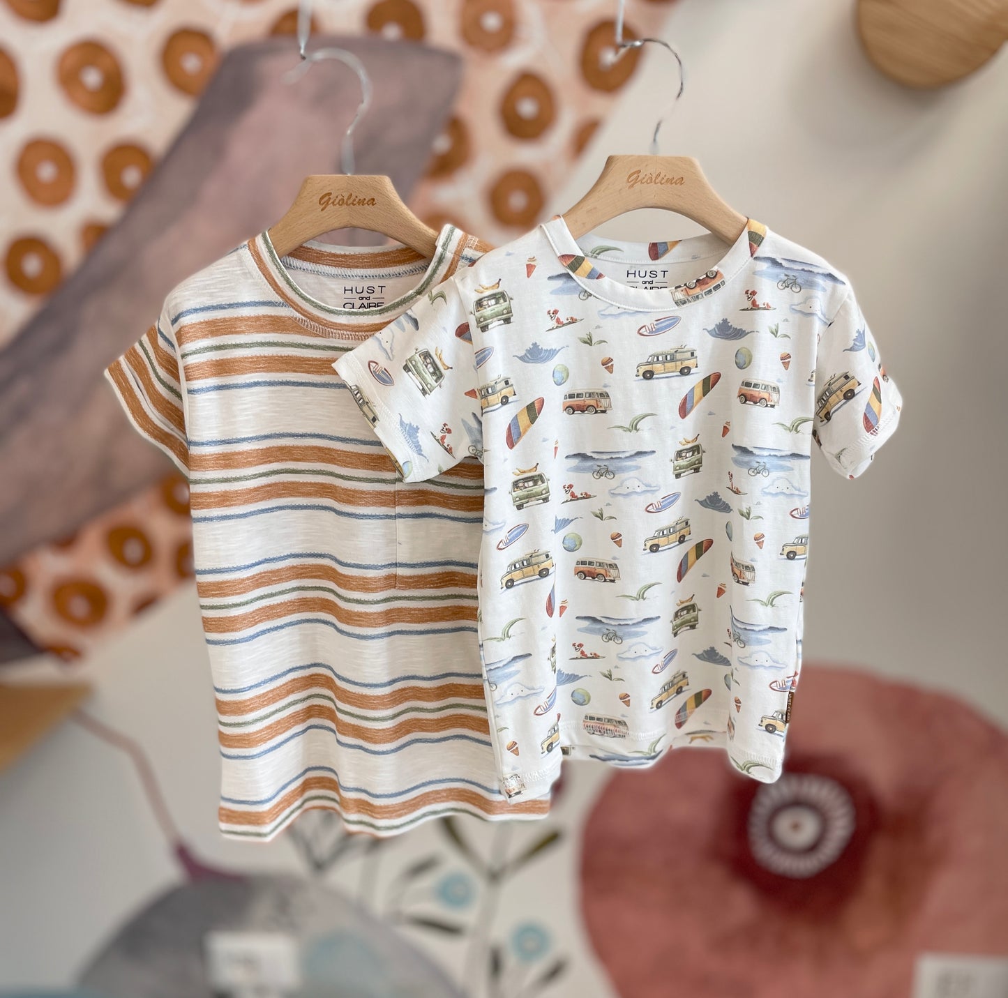 Estate t-shirt stampate con pantalone cargo verde