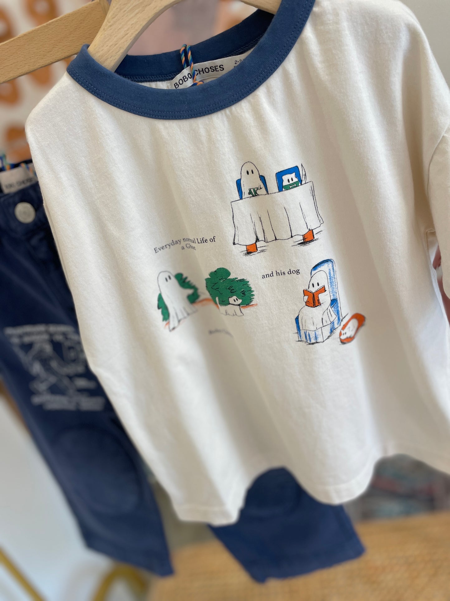 T-shirt everyday con felpa “ bobo chose”e pantalone denim slavato “ Mr Footish “