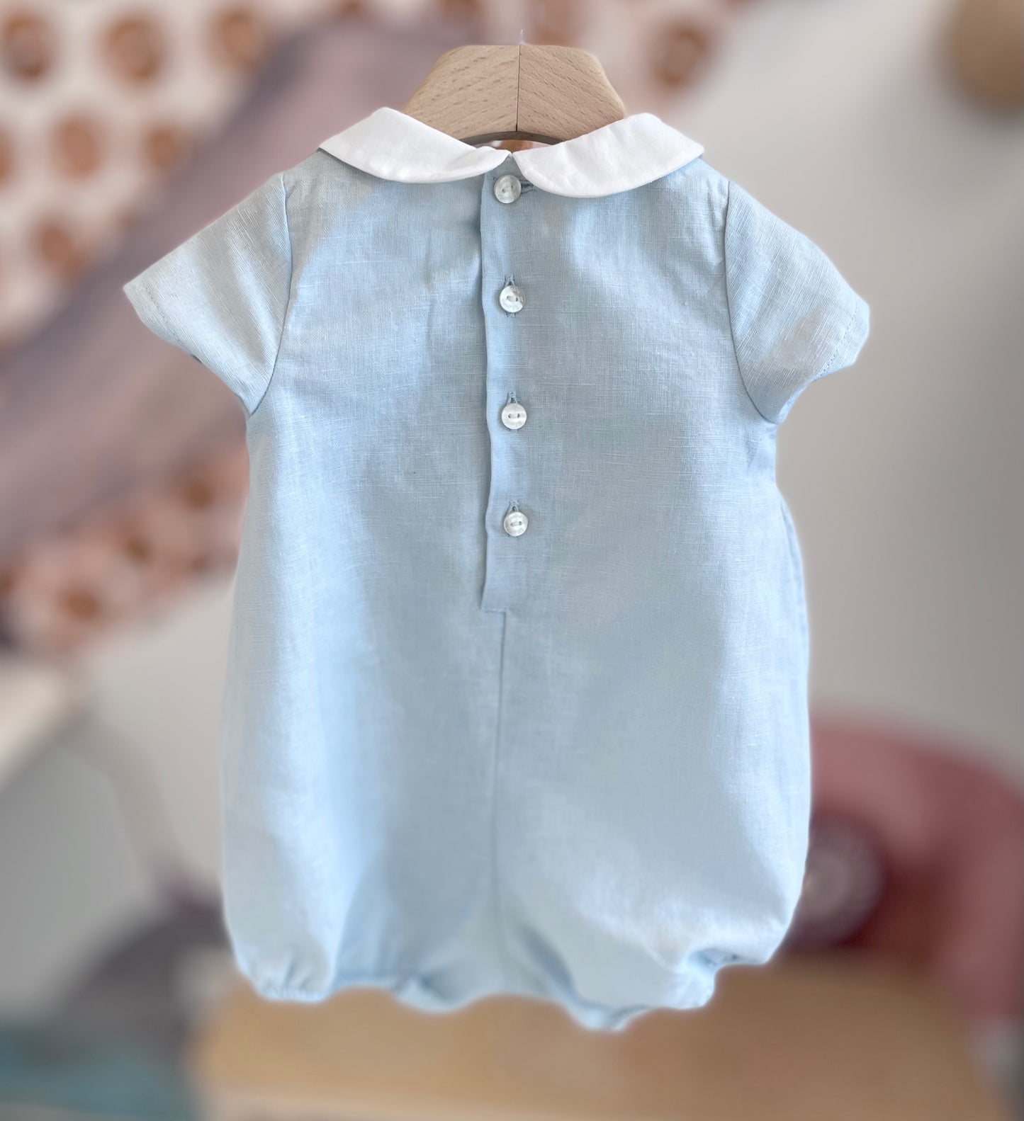 Pagliccetto azzurro punto smock