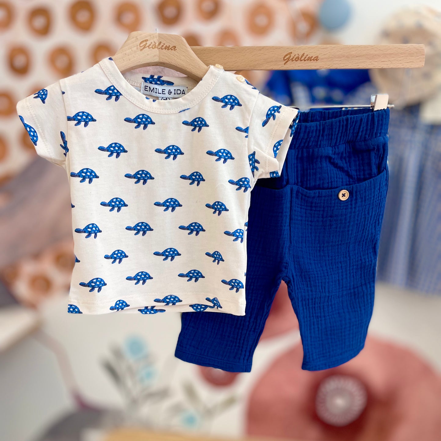 Completo baby felpa t-Shirt tartarughe