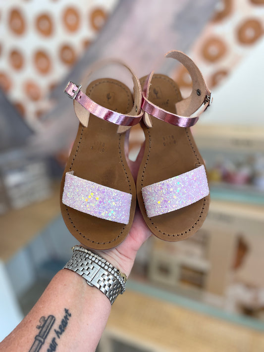 Sandalo glitter rosa
