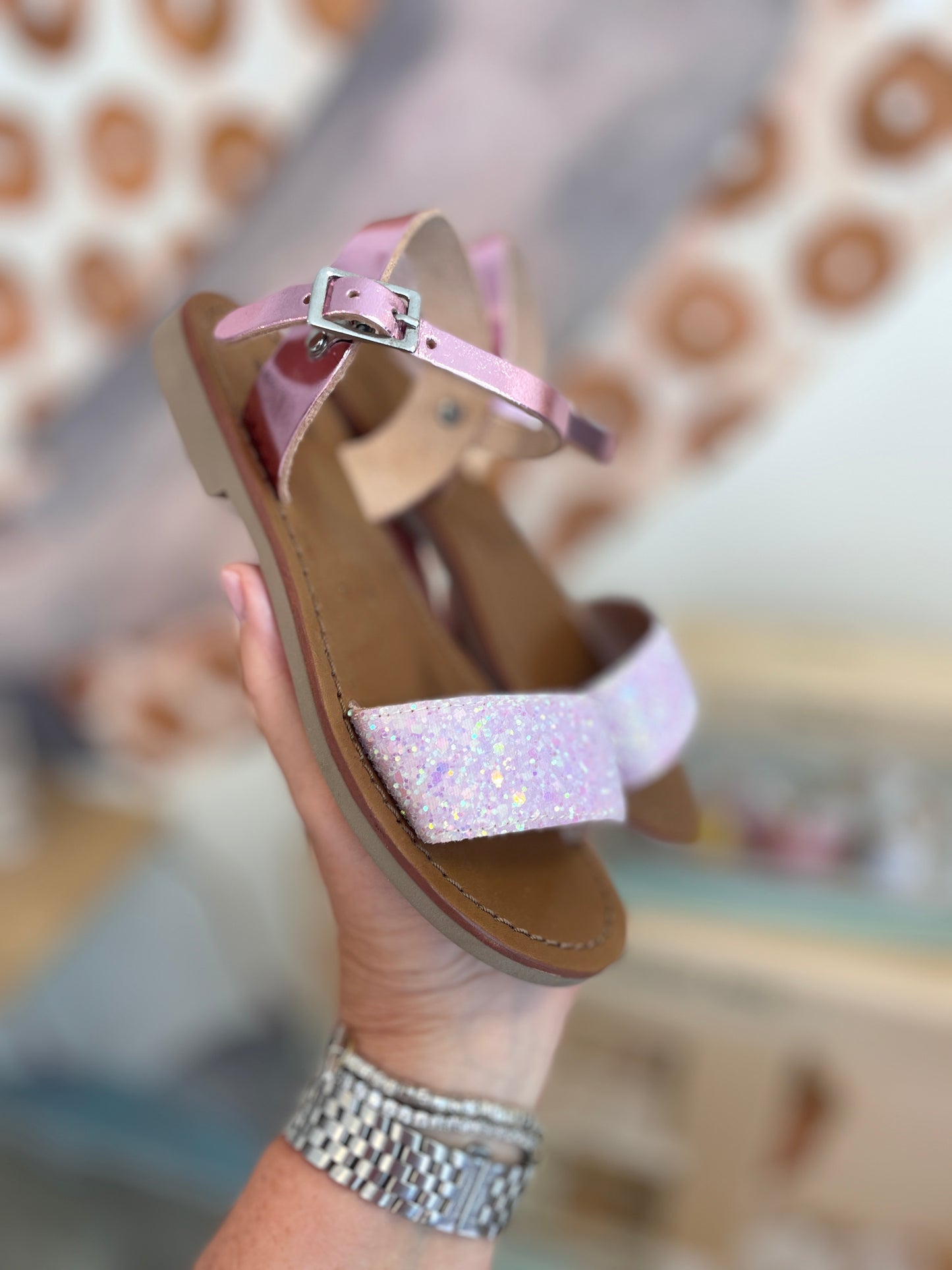 Sandalo glitter rosa
