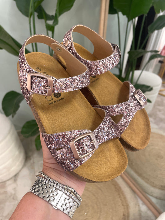 Sandalo glitter rosa