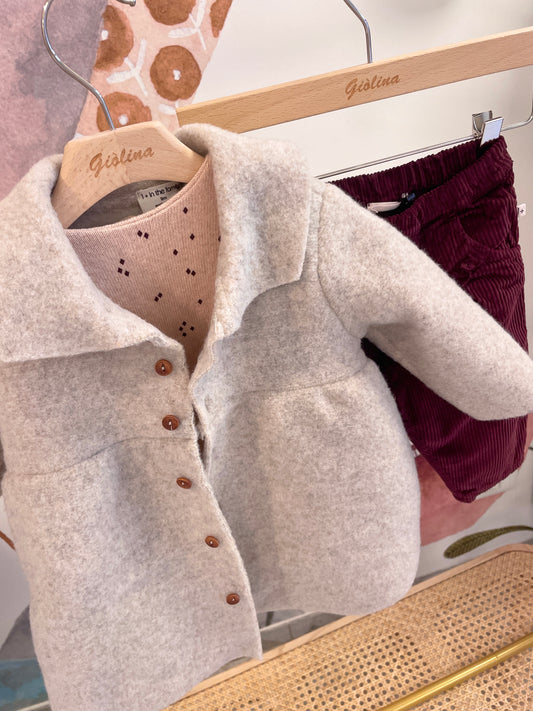 INVERNO Felpina rosa con i rombi e pantalone velluto rouges bordeaux