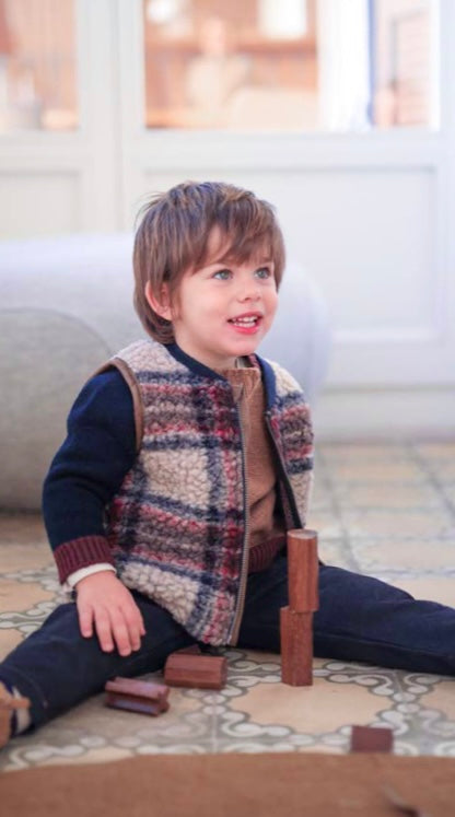 Giubbino e gilet teddy scozzese